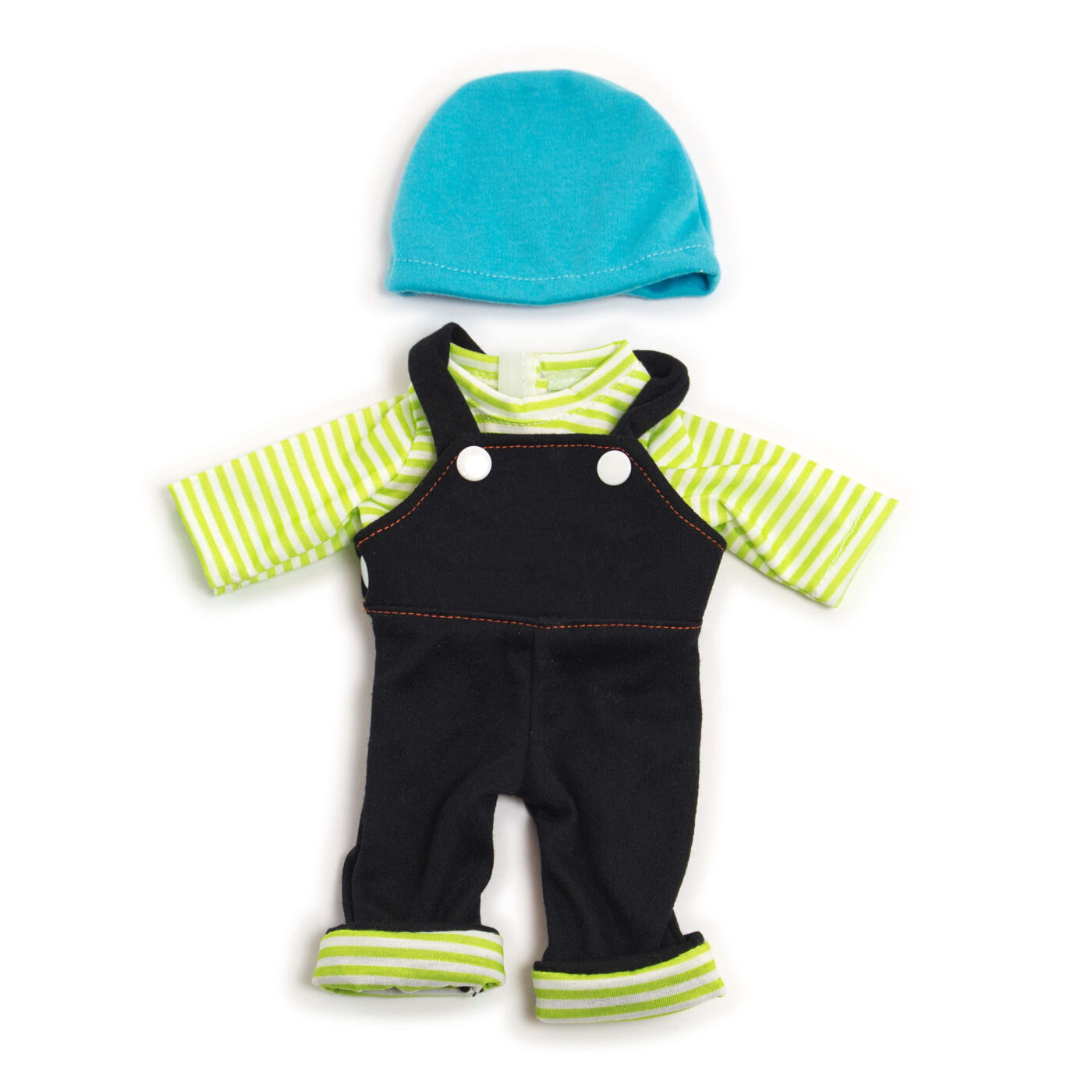 Babypuppe weich Latzhosen Set